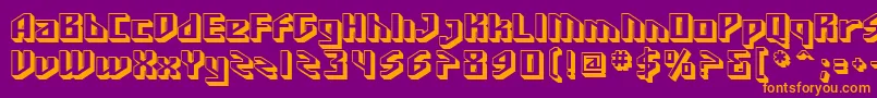 SfFunkMaster Font – Orange Fonts on Purple Background