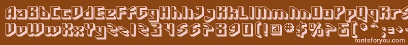 フォントSfFunkMaster – 茶色の背景にピンクのフォント