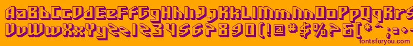 SfFunkMaster Font – Purple Fonts on Orange Background