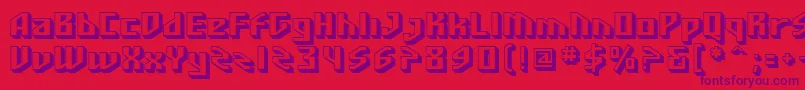 フォントSfFunkMaster – 赤い背景に紫のフォント