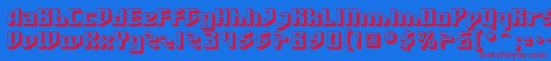 フォントSfFunkMaster – 赤い文字の青い背景