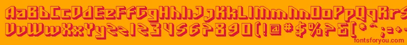 SfFunkMaster Font – Red Fonts on Orange Background