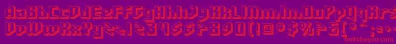 fuente SfFunkMaster – Fuentes Rojas Sobre Fondo Morado