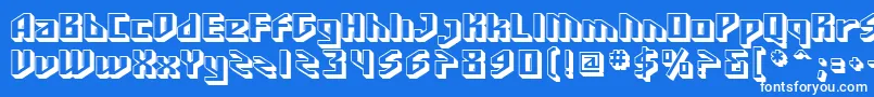 SfFunkMaster Font – White Fonts on Blue Background