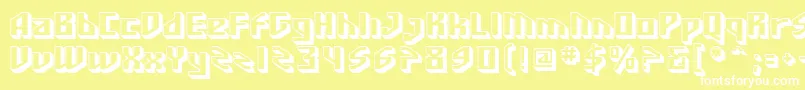 SfFunkMaster Font – White Fonts on Yellow Background