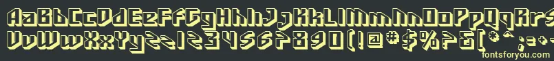 SfFunkMaster Font – Yellow Fonts on Black Background