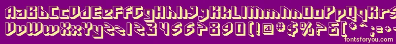 SfFunkMaster Font – Yellow Fonts on Purple Background