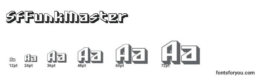 Размеры шрифта SfFunkMaster