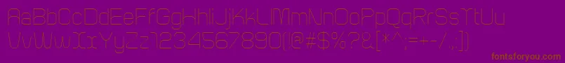 フォントArcleLight – 紫色の背景に茶色のフォント