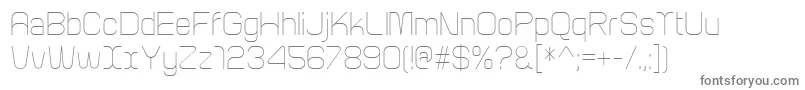 ArcleLight-fontti – harmaat kirjasimet valkoisella taustalla