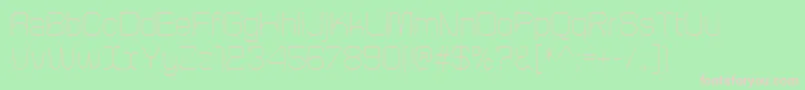 ArcleLight-fontti – vaaleanpunaiset fontit vihreällä taustalla