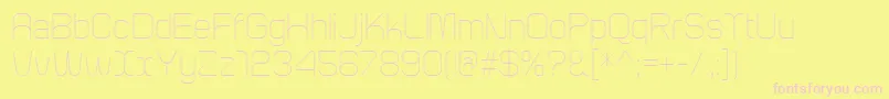 ArcleLight-fontti – vaaleanpunaiset fontit keltaisella taustalla