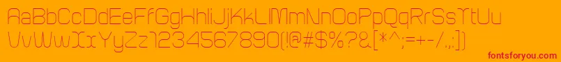 ArcleLight Font – Red Fonts on Orange Background