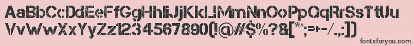 Capsmall Font – Black Fonts on Pink Background