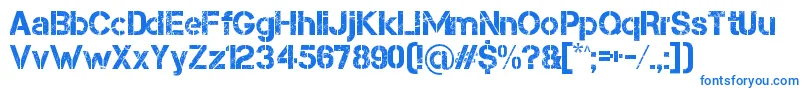 Capsmall Font – Blue Fonts on White Background