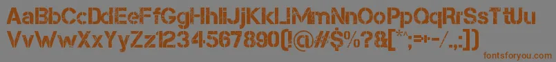 Capsmall Font – Brown Fonts on Gray Background