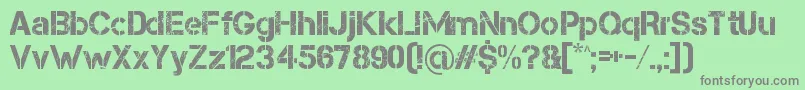 Capsmall Font – Gray Fonts on Green Background