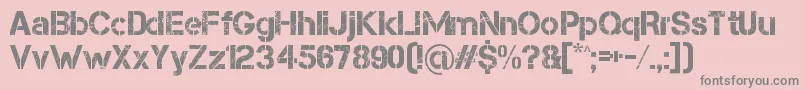 Capsmall Font – Gray Fonts on Pink Background