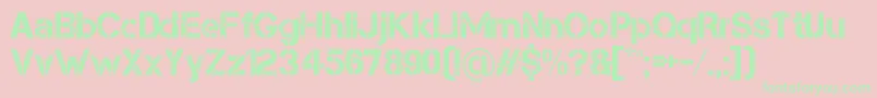 Capsmall Font – Green Fonts on Pink Background