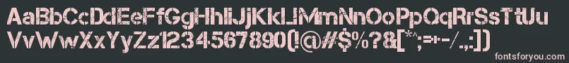 Capsmall Font – Pink Fonts on Black Background