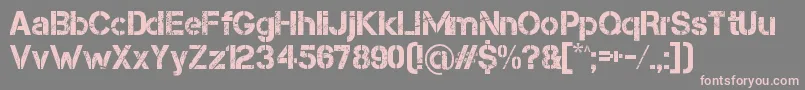 Capsmall Font – Pink Fonts on Gray Background