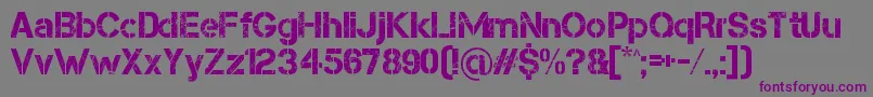 Capsmall Font – Purple Fonts on Gray Background