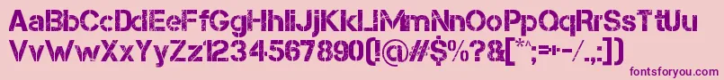 Capsmall Font – Purple Fonts on Pink Background
