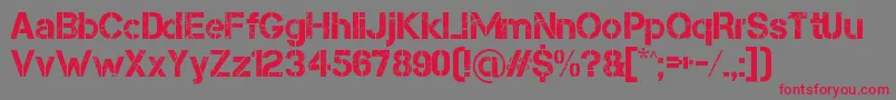 Capsmall Font – Red Fonts on Gray Background