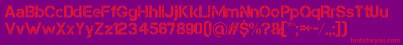Capsmall Font – Red Fonts on Purple Background