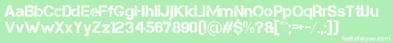 Capsmall Font – White Fonts on Green Background