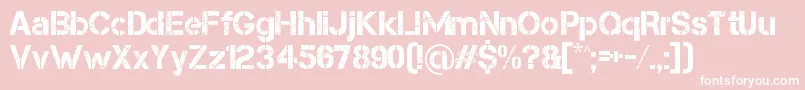 Capsmall Font – White Fonts on Pink Background
