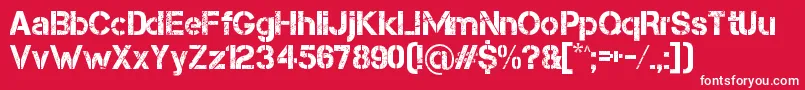 Capsmall Font – White Fonts on Red Background