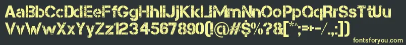 Capsmall Font – Yellow Fonts on Black Background