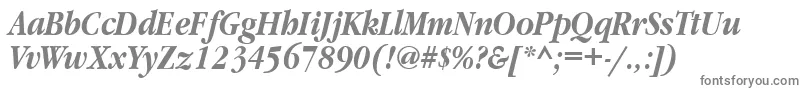 GaramondnarrowbttBolditalic Font – Gray Fonts on White Background