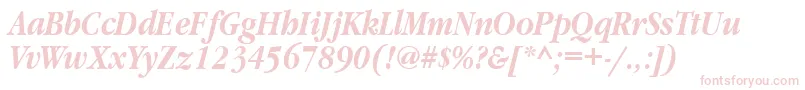 GaramondnarrowbttBolditalic Font – Pink Fonts on White Background
