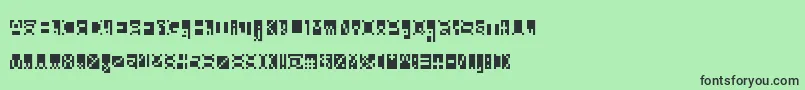 Beanwriting Font – Black Fonts on Green Background