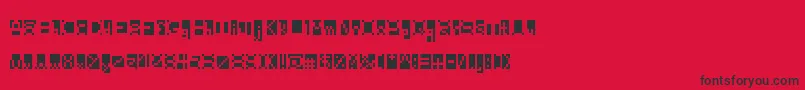Beanwriting Font – Black Fonts on Red Background