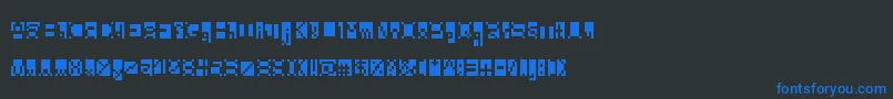 Beanwriting Font – Blue Fonts on Black Background