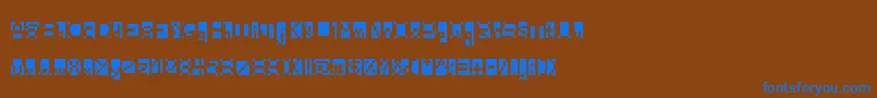 Beanwriting Font – Blue Fonts on Brown Background