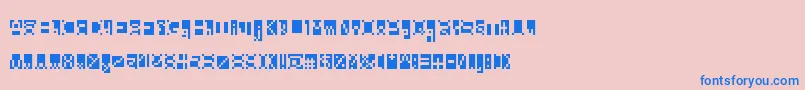 Beanwriting Font – Blue Fonts on Pink Background