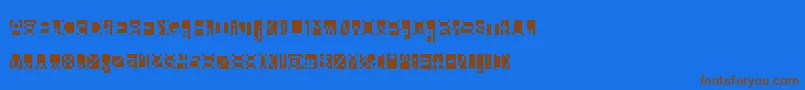 Beanwriting Font – Brown Fonts on Blue Background