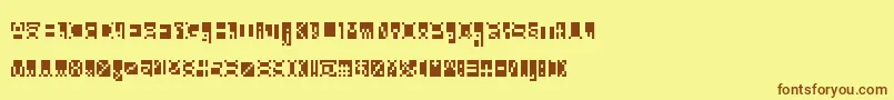 Шрифт Beanwriting – коричневые шрифты на жёлтом фоне