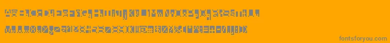 Beanwriting Font – Gray Fonts on Orange Background