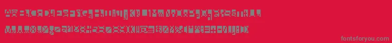 フォントBeanwriting – 赤い背景に灰色の文字
