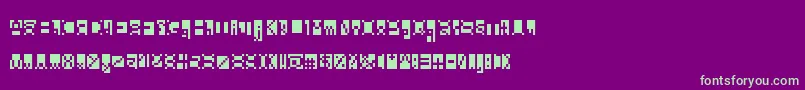 Beanwriting Font – Green Fonts on Purple Background