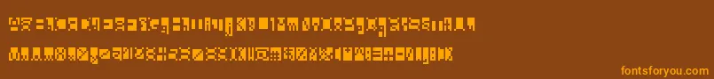 Beanwriting Font – Orange Fonts on Brown Background