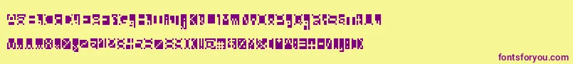 Beanwriting Font – Purple Fonts on Yellow Background