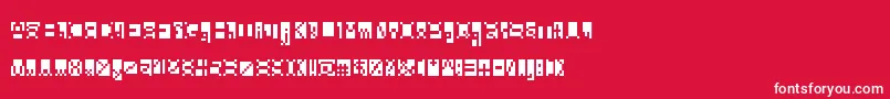 Beanwriting Font – White Fonts on Red Background