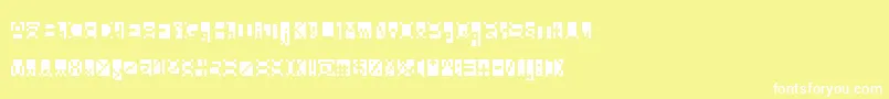 Beanwriting Font – White Fonts on Yellow Background
