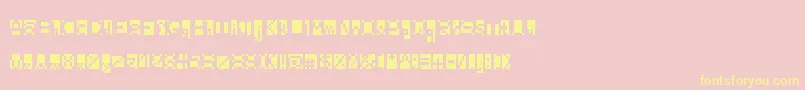Beanwriting Font – Yellow Fonts on Pink Background